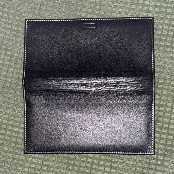 Coach Black Leather Checkbook Cover - Picture 5 of 5